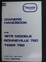 Picture of H/BOOK, 750, 1978, T140V, TR7