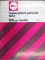 Picture of PARTS BOOK, A75, 1972