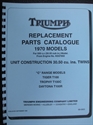 Picture of PARTS BOOK, 1970 T100, REPR