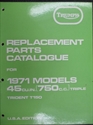 Picture of PARTS BOOK, T150, 1971