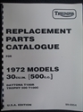 Picture of PARTS BOOK, 1972 T100, REPO