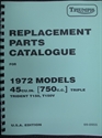 Picture of PARTS BOOK, T150, 72, REPO