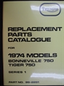 Picture of PARTS BOOK, 74, 750 TWIN