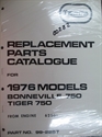 Picture of PARTS BOOK, TRI 750, 76-77