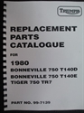 Picture of PARTS BOOK, 1980, T140, REPO