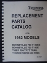 Picture of PARTS BOOK, 1982 T140, REPO