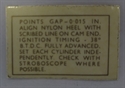 Picture of DECAL, POINTS/TIMING SPECS